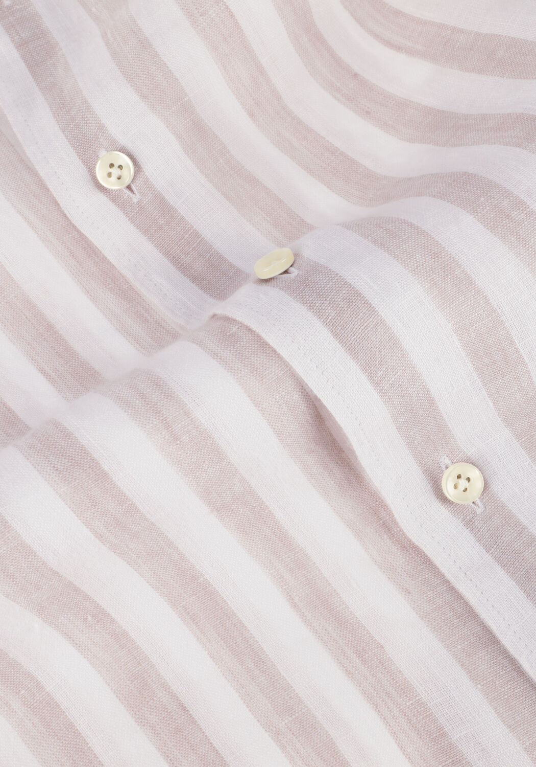 Beige PROFUOMO Casual overhemd SHIRT X-CUTAWAY SC LINNEN - large