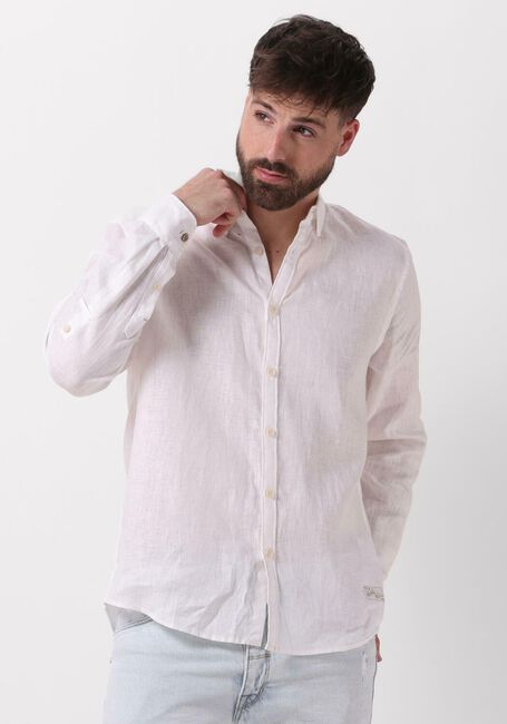 SCOTCH & SODA Chemise décontracté LINEN SHIRT WITH ROLL-UP en blanc - large