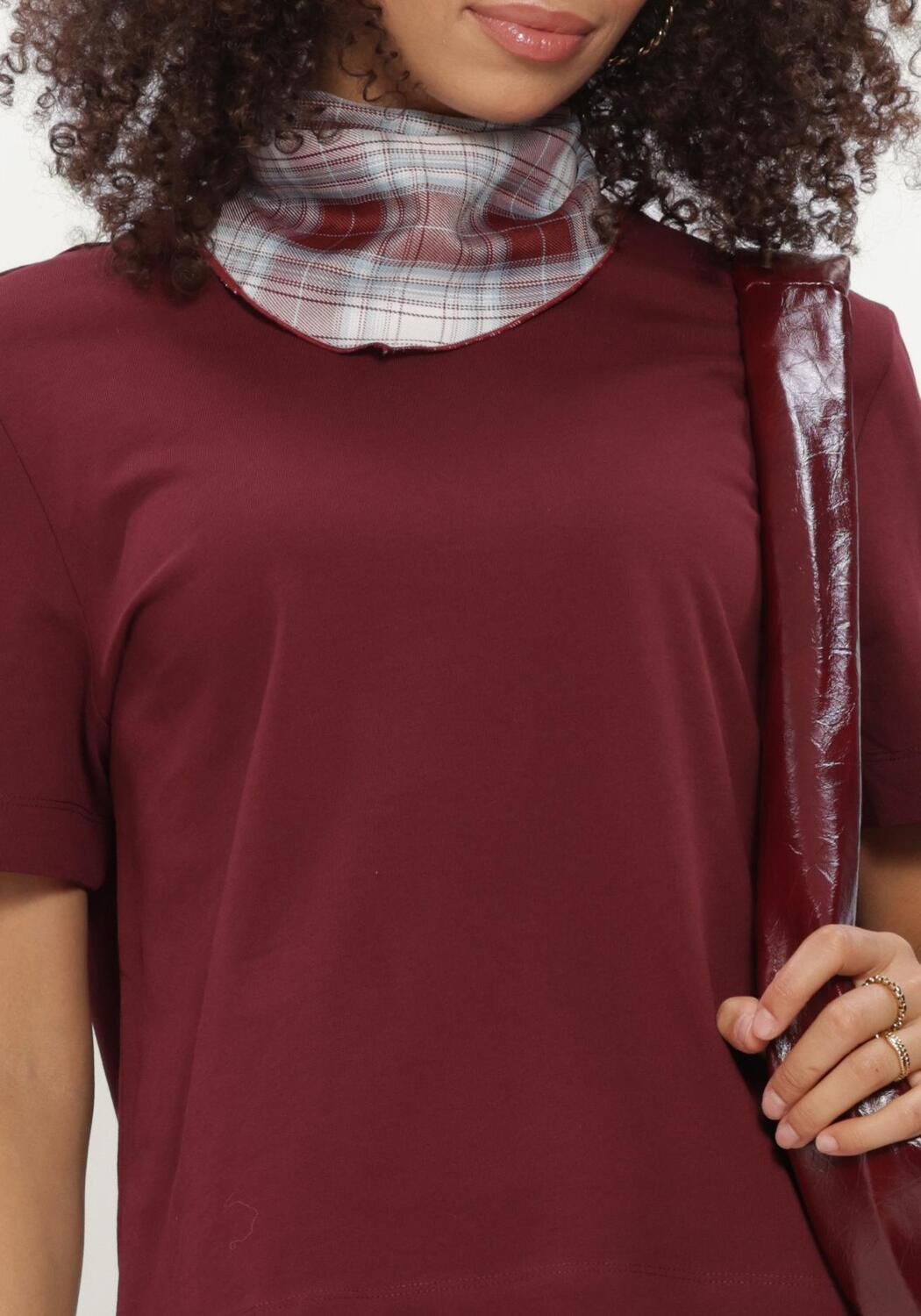 Bordeaux SELECTED WOMEN T-shirt SLFESSENTIAL SS BOXY TEE - large