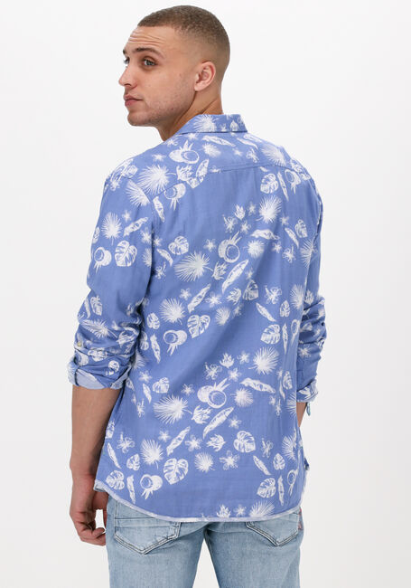 Lichtblauwe SCOTCH & SODA Casual overhemd REGULAR FIT BONDED SHIRT - large
