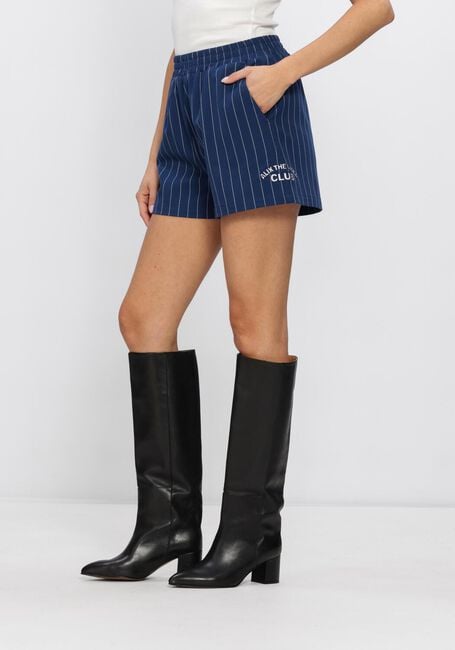ALIX THE LABEL Pantalon courte LADIES WOVEN CLEAN STRIPED SHORTS Bleu fonc&eacute; - large