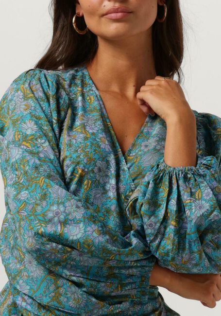 SISSEL EDELBO Robe maxi ZELDA WRAP DRESS en bleu - large