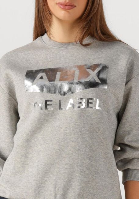 ALIX THE LABEL Pull FOIL LOGO SWEATER en gris - large