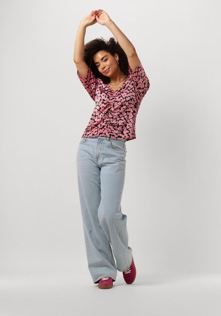 Roze CO'COUTURE  FLASHY HEART DRAPE BLOUSE - large