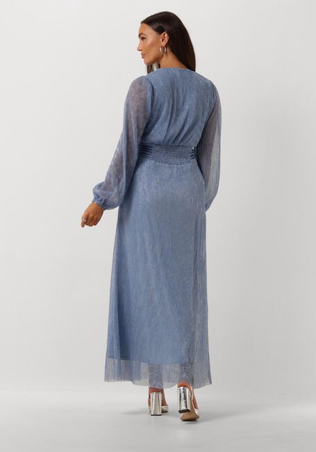 Lichtblauwe NEO NOIR Maxi jurk NOMO GLITZ DRESS - large