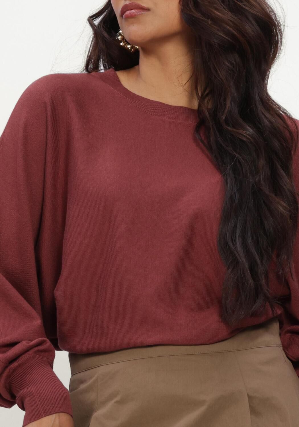MINUS Pull MSDANA BAT SLEEVE KNIT PULLOVER Bordeaux - large