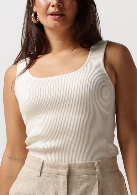 SELECTED WOMEN Haut SLFJENNY SL KNIT TOP en beige - large