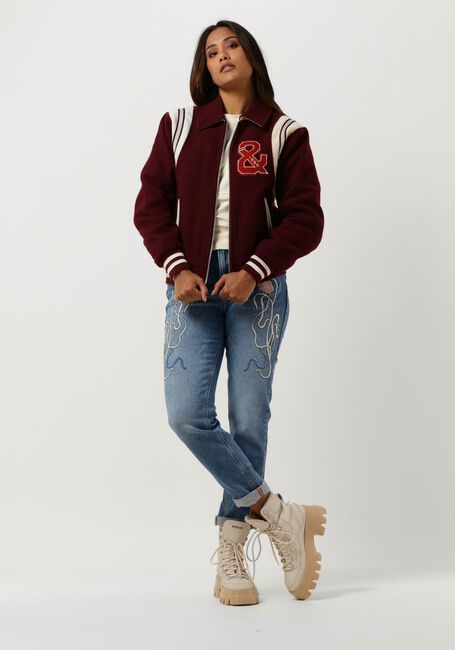 SCOTCH & SODA Jack VARSITY JACKET IN WOOL BLEND Bordeaux - large