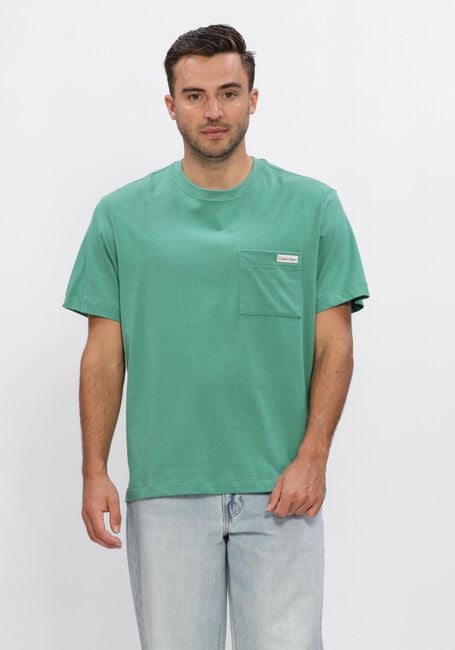 Groene CALVIN KLEIN T-shirt SS 20S JERSEY EASY COIN POCKET T - large