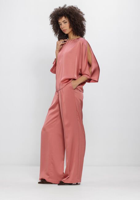 DANTE6 Haut RISETTE FLOWING SATIN TOP en rose - large