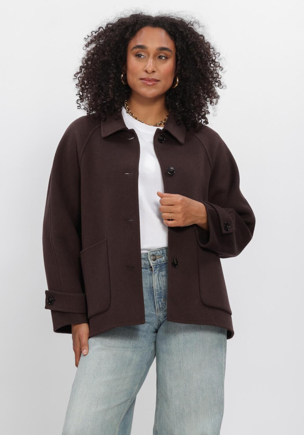 WITHBLACK Jack WBLLUCIA MEL WOOL JACKET en marron - large