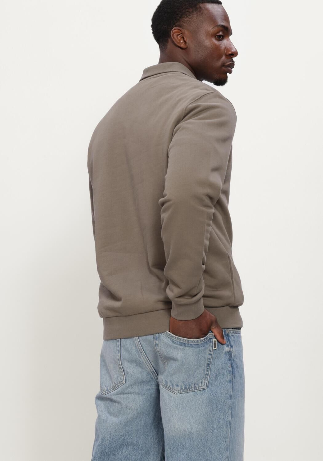 LYLE & SCOTT Pull LOOPBACK QUARTER ZIP SWEAT en vert - large
