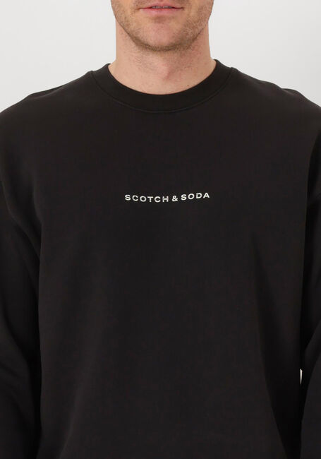 SCOTCH & SODA Chandail LOGO FRONT CHEST SWEATSHIRT en noir - large