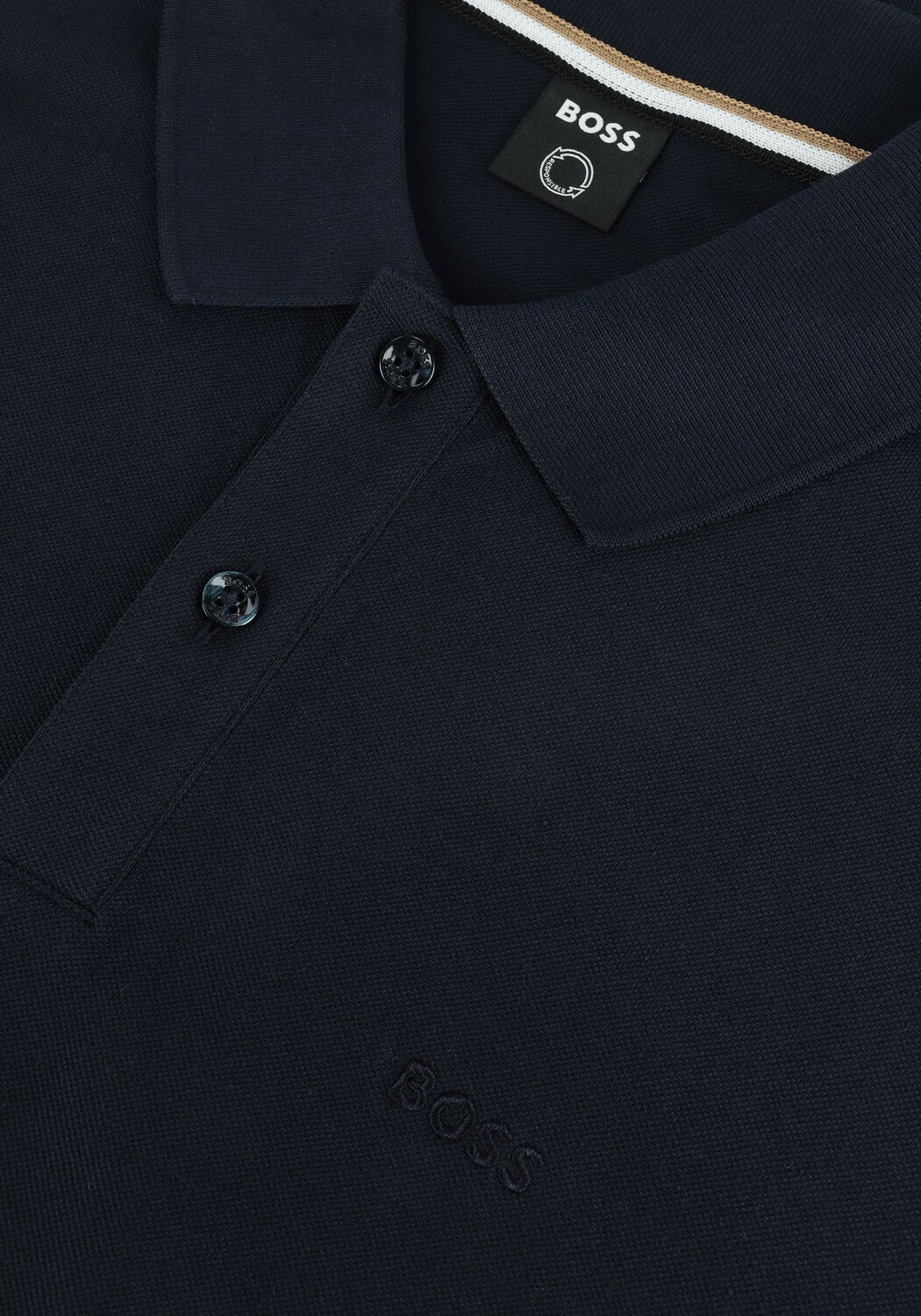 BOSS BLACK Polo PALLAS Bleu fonc&eacute; - large