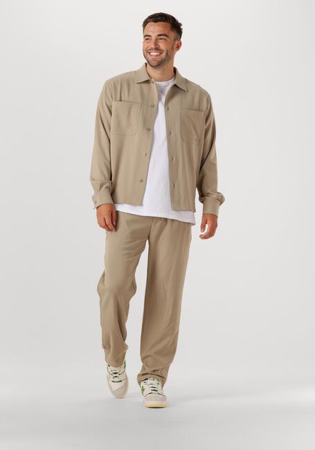 PURE PATH Pantalon STRAIGHT FIT PANTS en beige - large