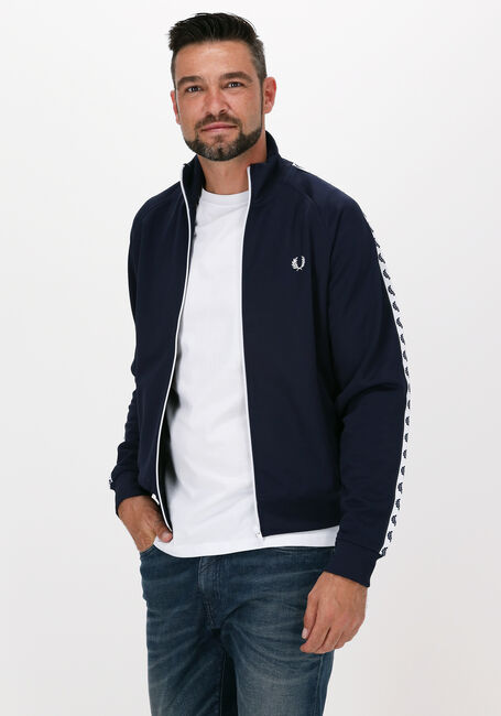 FRED PERRY Gilet TAPED TRACK JACKET en bleu - large