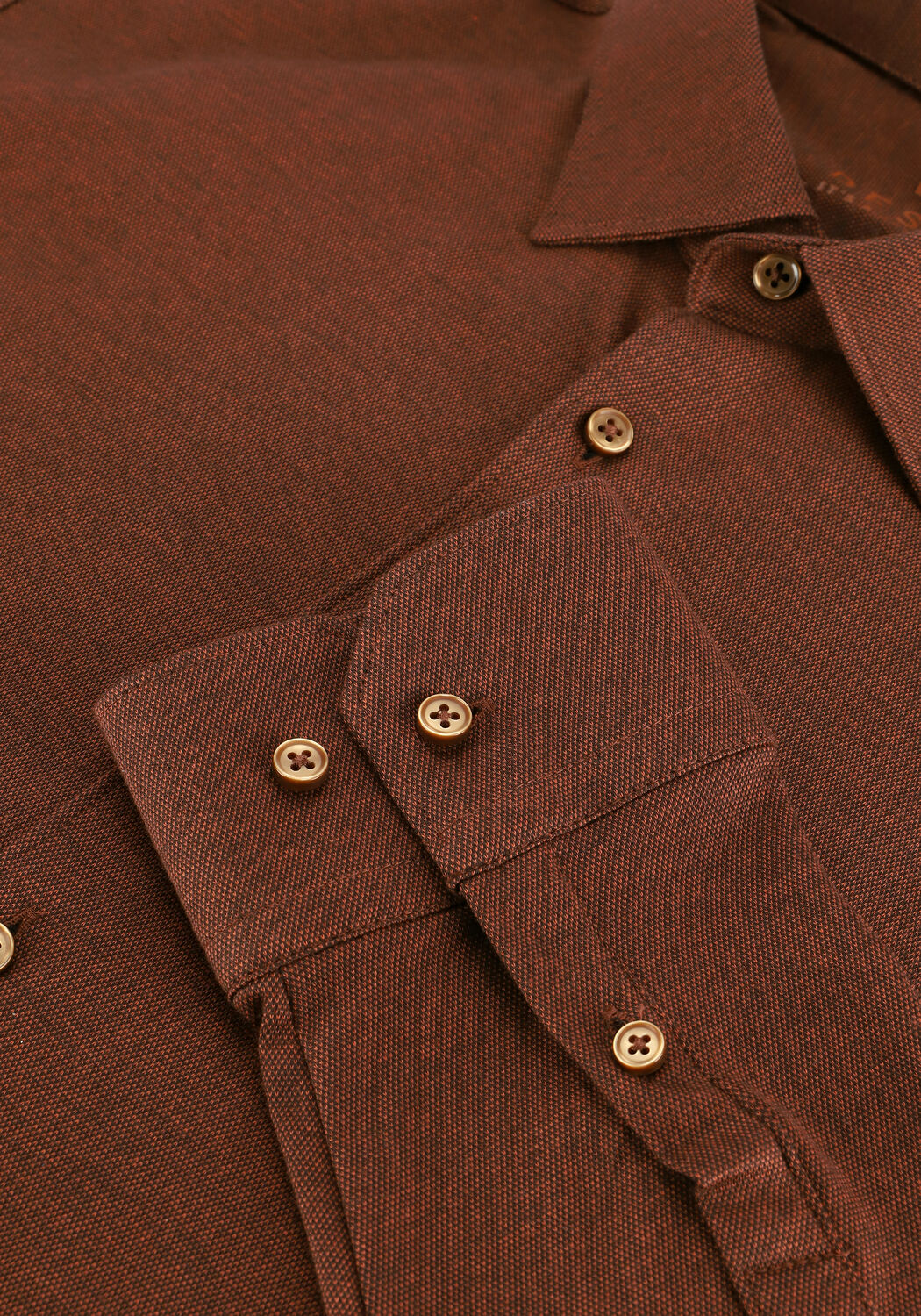 Bruine DESOTO Casual overhemd CASUAL KENT 1/1 - large