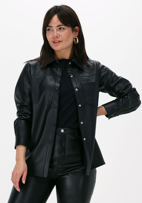 Zwarte NA-KD  PU SHIRT - large