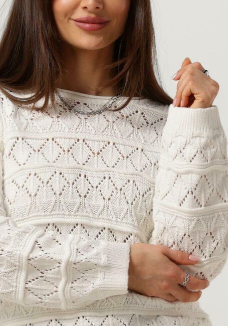 OBJECT Pull OBJLIVA L/S O-NECK KNIT PULLOVER en blanc - large