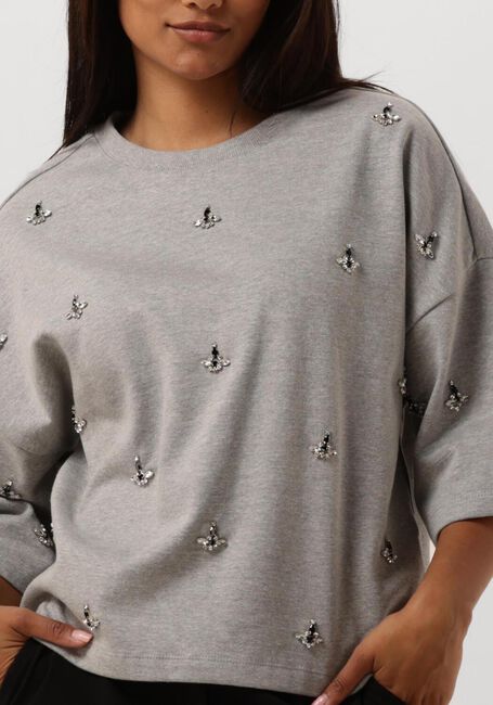 SUMMUM T-shirt BOXY SWEATSHIRT EMBELLISHED SWEAT en blanc - large