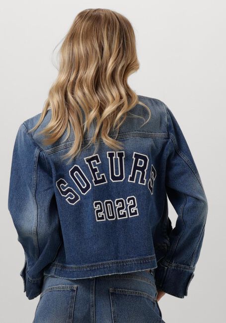Blauwe SOEURS DE PROVENCE Jack FLORINE JACKET - large