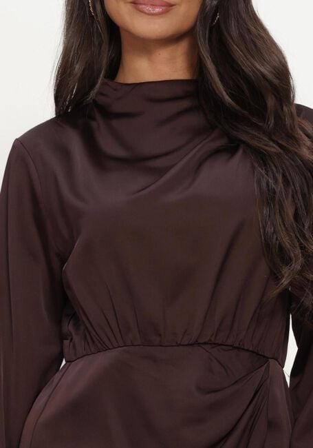 Bruine Y.A.S. Maxi jurk YASBISTA LS DRESS - large