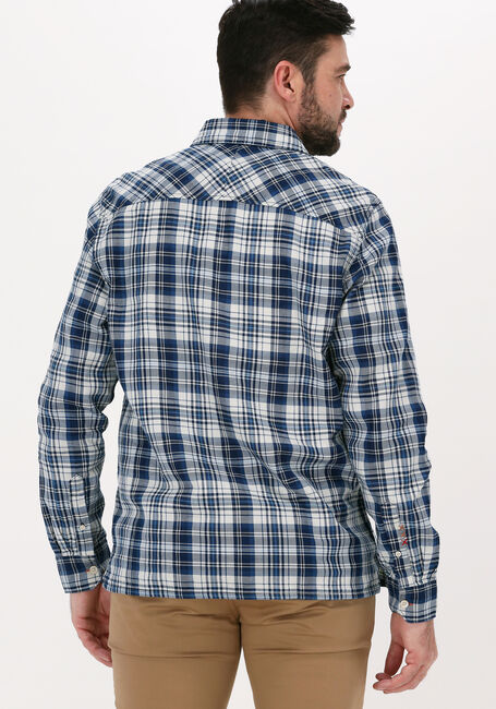 Blauwe SCOTCH & SODA Casual overhemd INDIGO CHECKED 1 POCKET WORKWE - large