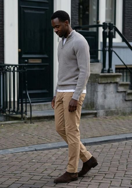 GENTILUOMO Pull TURTLE ZIP en taupe - large