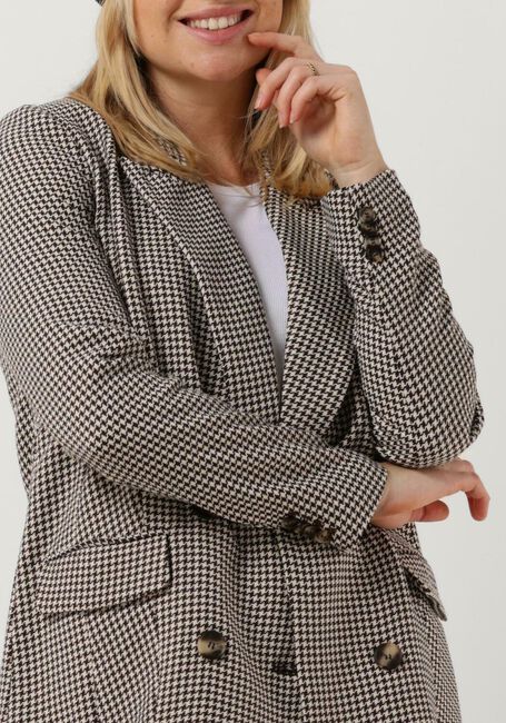 COLOURFUL REBEL Blazer RIKKI JACQUARD DOGTOOTH BOYFRIEND BLAZER en marron - large