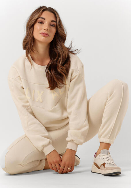 Ecru ALIX THE LABEL Joggingbroek LADIES KNITTED SWEAT PANTS - large