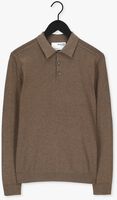 SELECTED HOMME Polo SLHBERG LS KNIT POLO NECK B NO en taupe