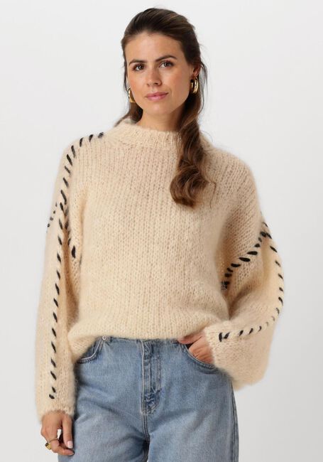 AMERICAN DREAMS Pull CATIO MOHAIR STITCH PULLOVER en beige - large