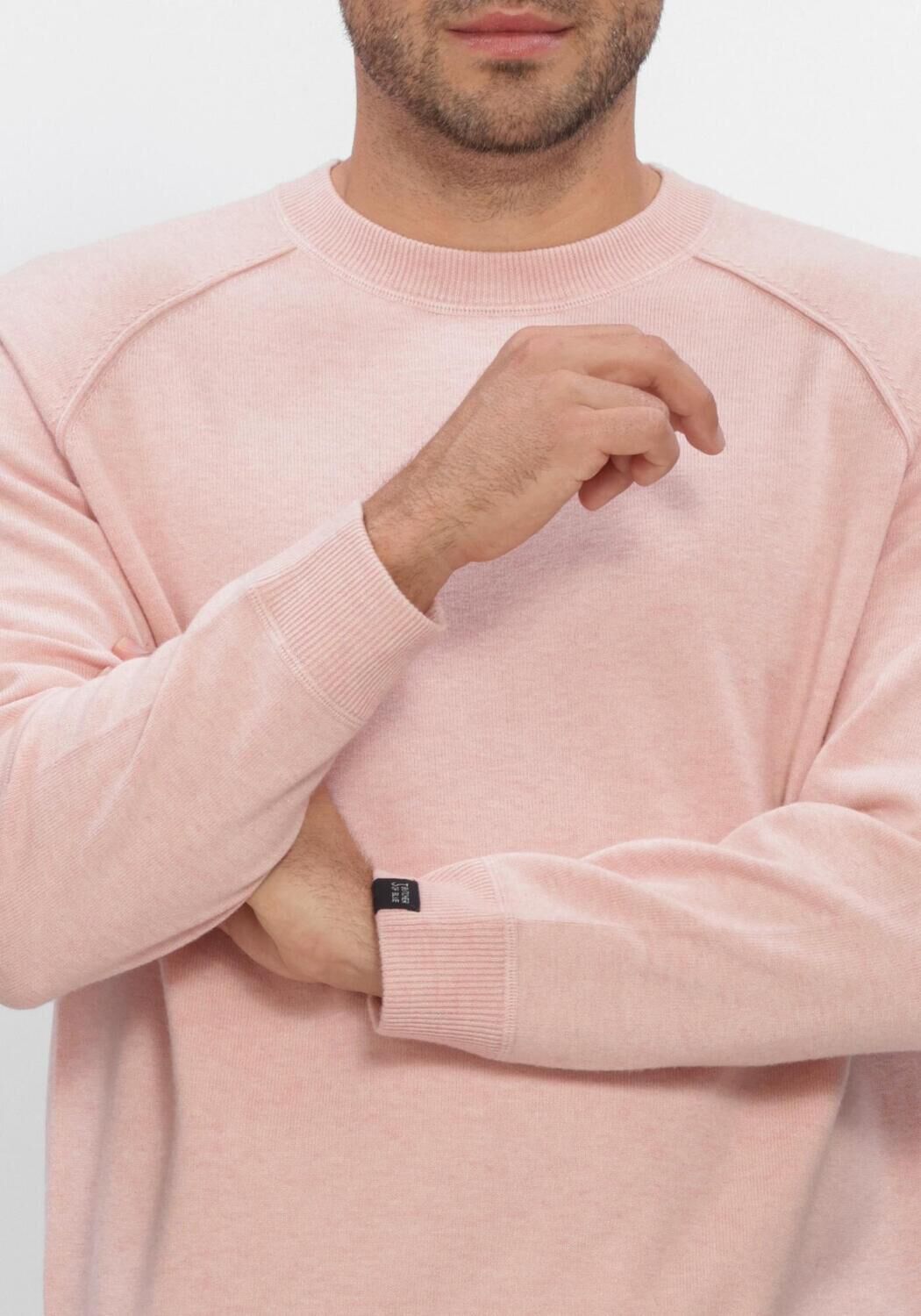 BUTCHER OF BLUE Pull CLIFDEN SWEAT CREW Rose clair - large