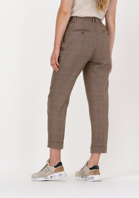 VANILIA Pantalon CHECK RELAXE en camel - large