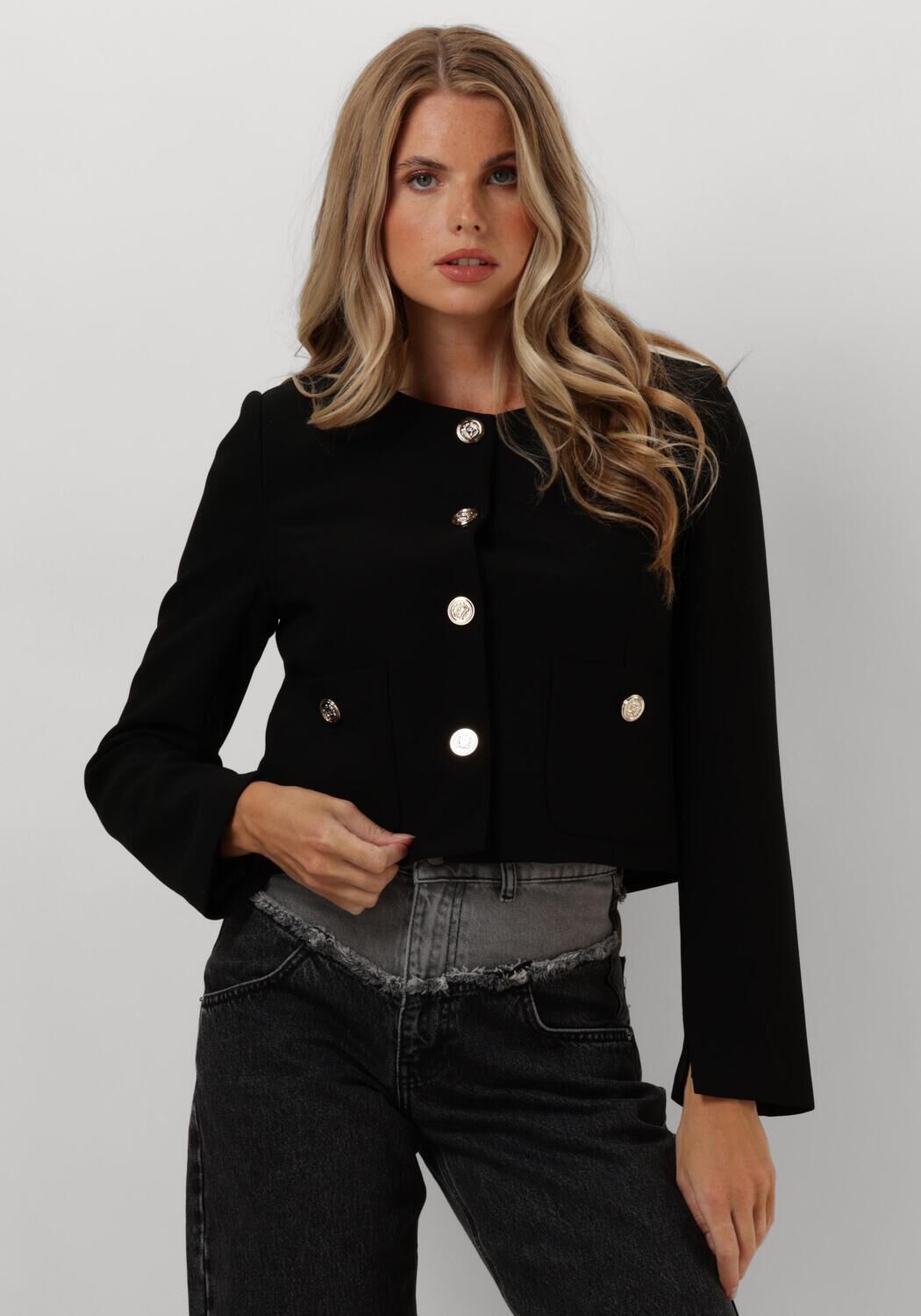 CO'COUTURE Jack VOLA CROP COCKTAIL JACKET en noir - large