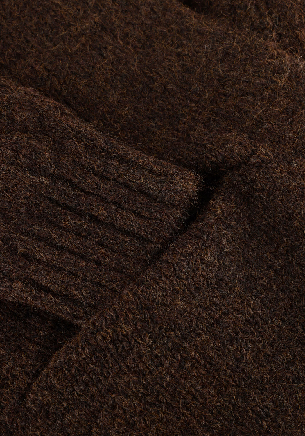 OBJECT Pull OBJMILU LS LO LONG KNIT CARDIGAN en marron - large