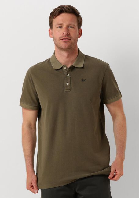 PME LEGEND Polo SHORT SLEEVE POLO PIQUE GARMENT DYE en vert - large