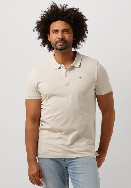 TOMMY JEANS Polo TJM SLIM PLACKET POLO en beige - large