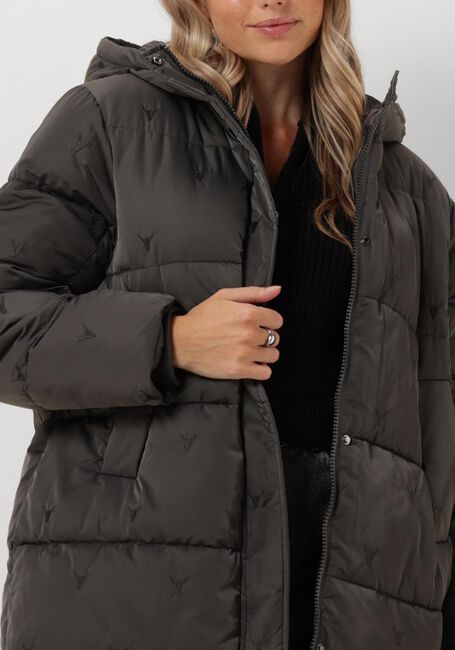 ALIX THE LABEL Veste matelassé LADIES WOVEN BULL PUFFER COAT en gris - large