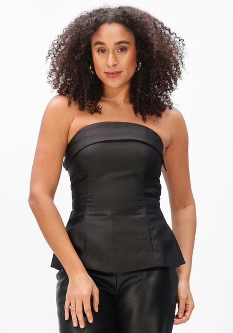 Zwarte NEO NOIR Top TALEEN DULL SATEEN TOP - large