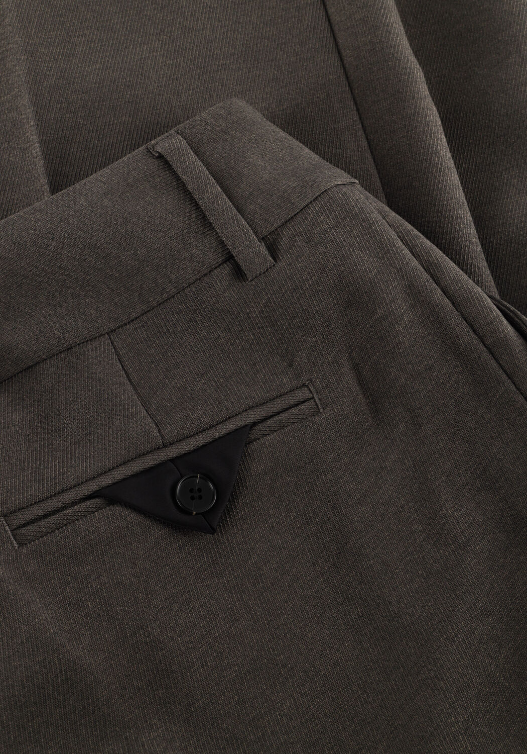 Donkergrijze HAUTE L'AMITI&Eacute; Flared broek EMERALD TALL PANT - large