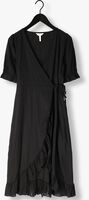 Zwarte OBJECT Midi jurk OBJAMMIE S/S WRAP LONG DRESS