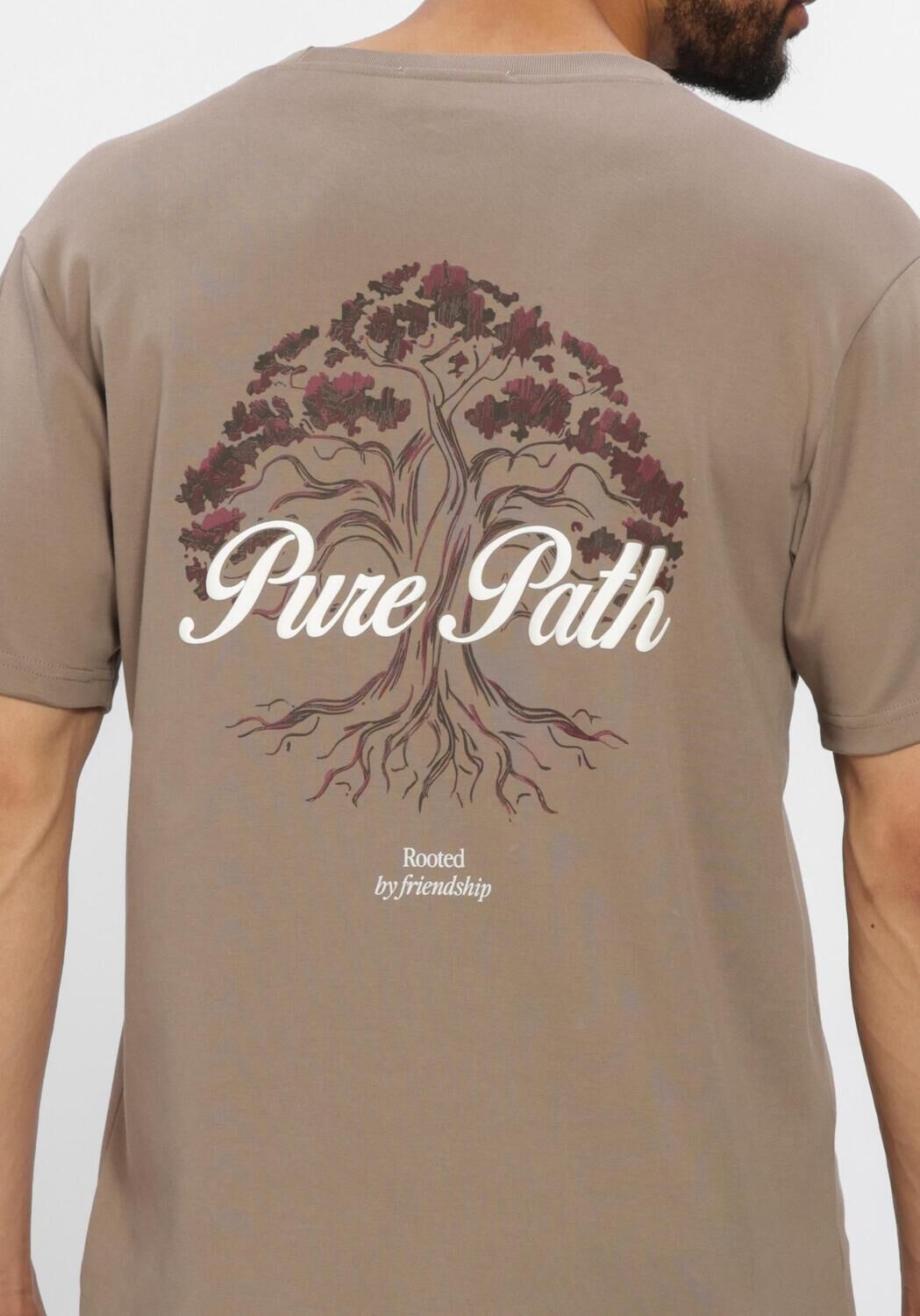 PURE PATH T-shirt ROOTED TREE en taupe - large