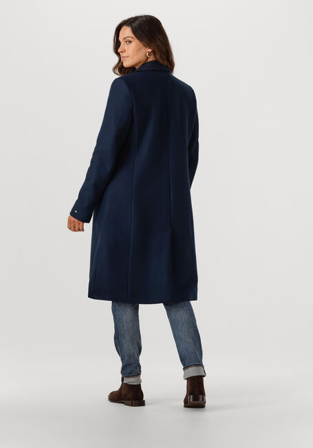 Donkerblauwe TOMMY HILFIGER Mantel CLASSIC SB WOOL REG COAT - large