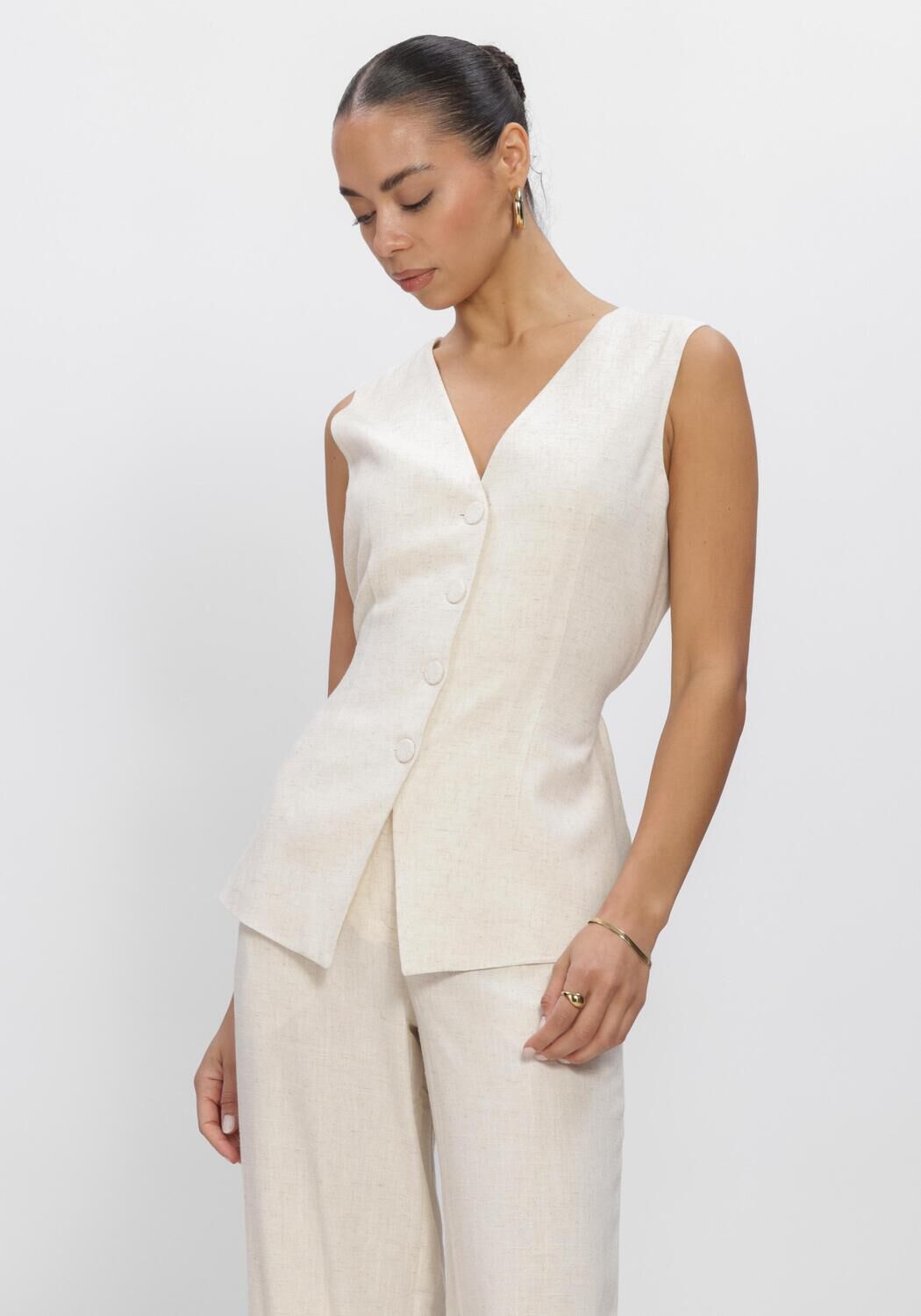 ENVII ENDORE V-N VEST 7247 Hauts & T-shirts Sable - large