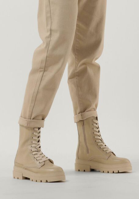 TOMMY HILFIGER Bottines &agrave; lacets MONOCHROMATIC LACE UP BOOT en beige - large
