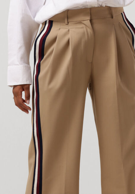 Beige TOMMY HILFIGER Wijde broek WIDE LEG PLEATED PANT - large