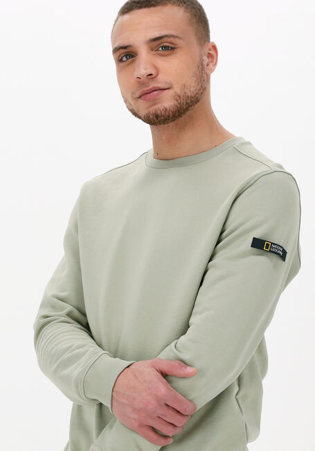 NATIONAL GEOGRAPHIC Chandail FOUNDATION ORGANIC CREWNECK en vert - large