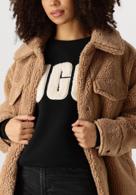 UGG Manteau Teddy FAUX SHEARLING SHIRT JACKET en camel - large