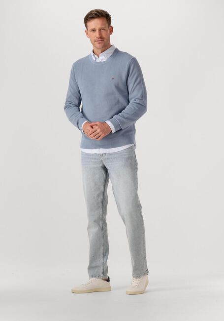 Lichtblauwe TOMMY HILFIGER Casual overhemd HERITAGE OXFORD STRIPE RF SHIRT - large